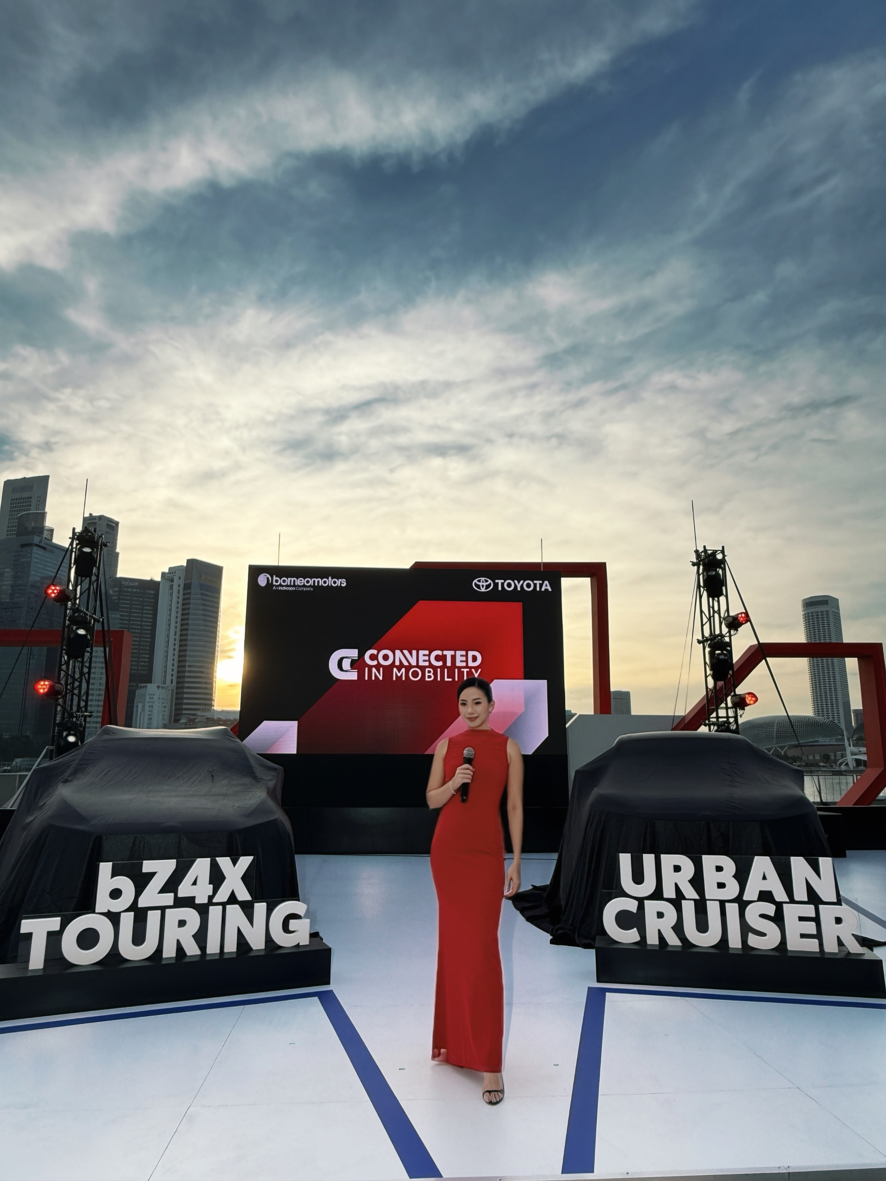 Fiona Loh hosting a Toyota mobility launch