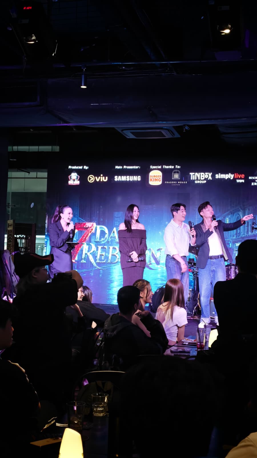 Fiona Loh hosting a live stage event